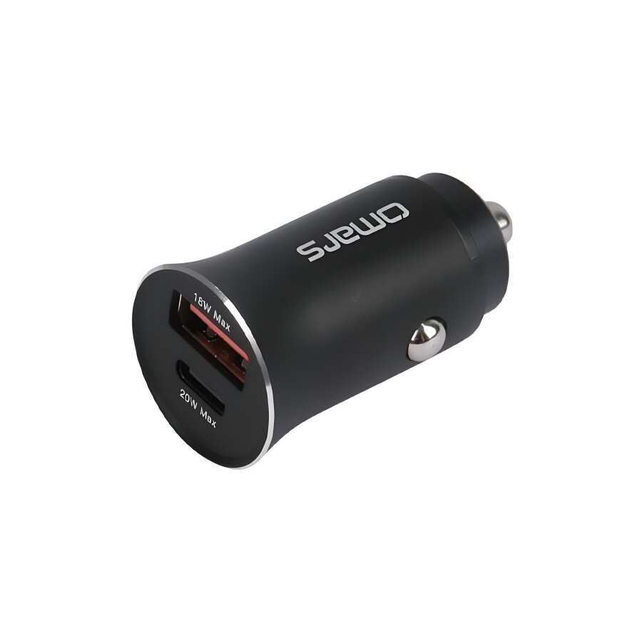 Omars USB Type-C PD 20W Çift Portlu Araç içi Hızlı Şarj Cihazı - 1