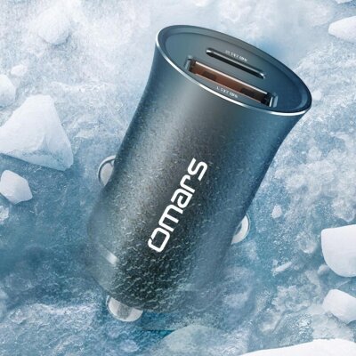 Omars USB Type-C PD 20W Çift Portlu Araç içi Hızlı Şarj Cihazı - 4