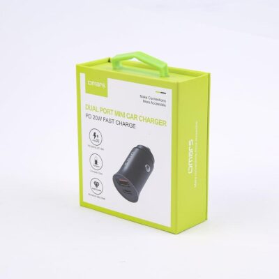 Omars USB Type-C PD 20W Çift Portlu Araç içi Hızlı Şarj Cihazı - 5