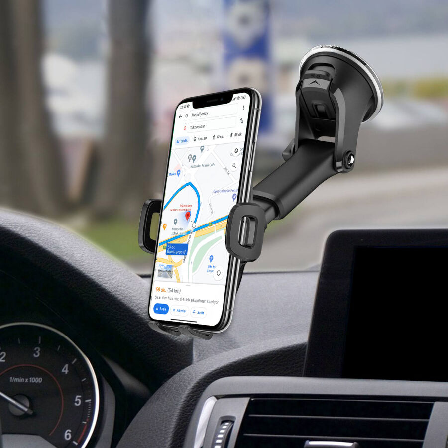 Omars Vantuzlu Uzayabilen Havalandırma Torpido ve Cam için Araç içi Telefon Tutucu - 7