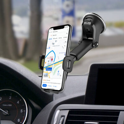 Omars Vantuzlu Uzayabilen Havalandırma Torpido ve Cam için Araç içi Telefon Tutucu - 7