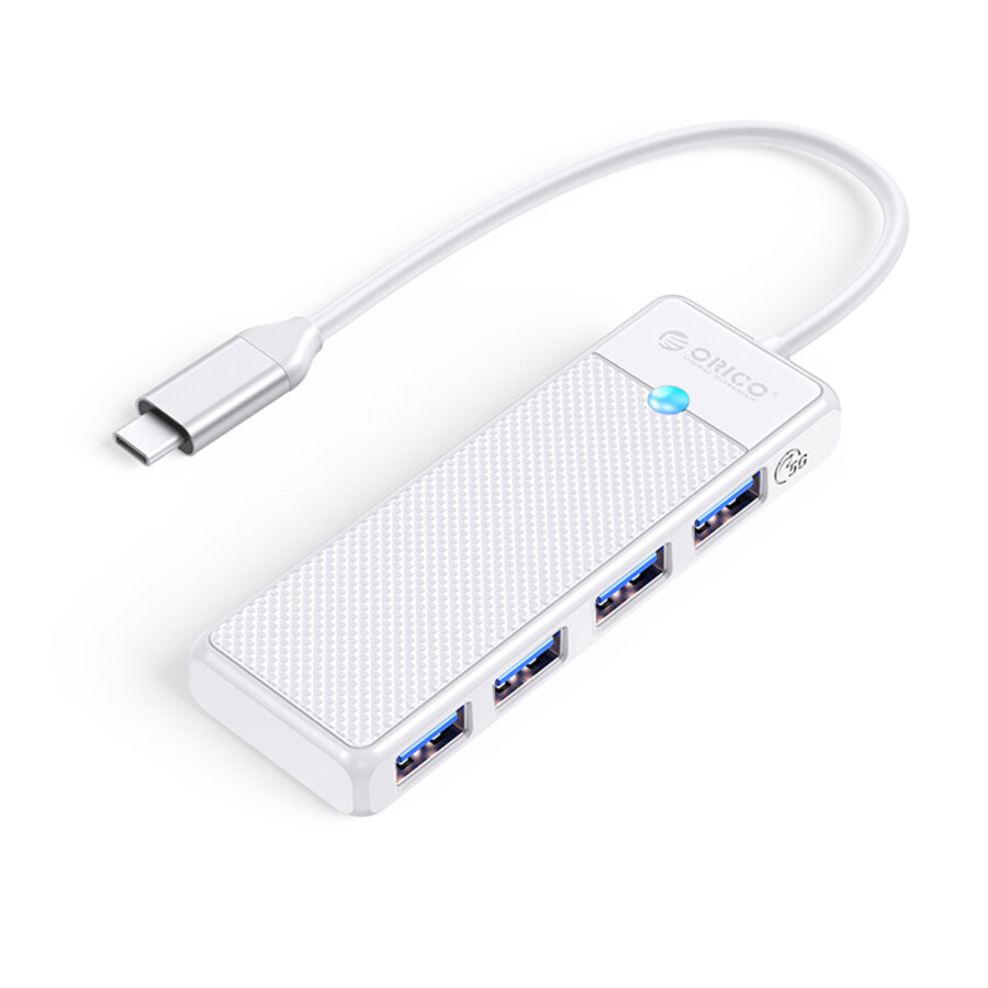 Orico 4 Portlu Type-C to USB 3.0 Yüksek hızlı 5Gbps HUB Çoklayıcı Beyaz - 2
