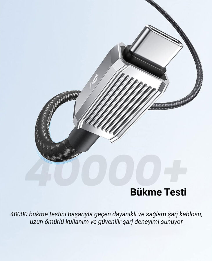 Orico 60W 3A PD Type-C to Type-C Hızlı Şarj ve Data Kablosu 1 Metre - 6