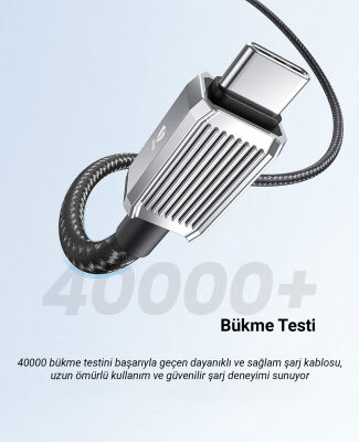 Orico 60W 3A PD Type-C to Type-C Hızlı Şarj ve Data Kablosu 1.5 Metre - 6