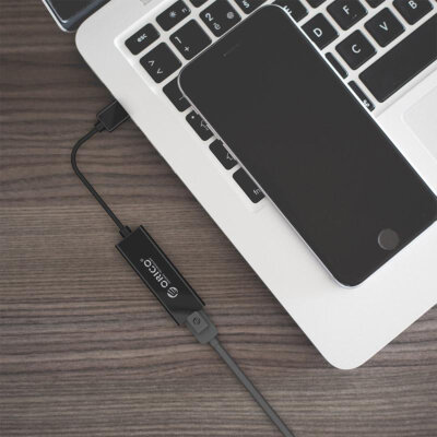 Orico RJ45 to USB 3.0 1000Mbps Dönüştürücü Adaptör Siyah - 3