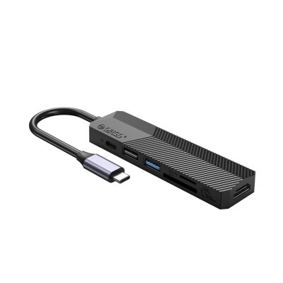 Orico Type-C Bağlantılı PD55W 2 USB Portlu HDMI Type-C TF/SD Docking Station Siyah - 1