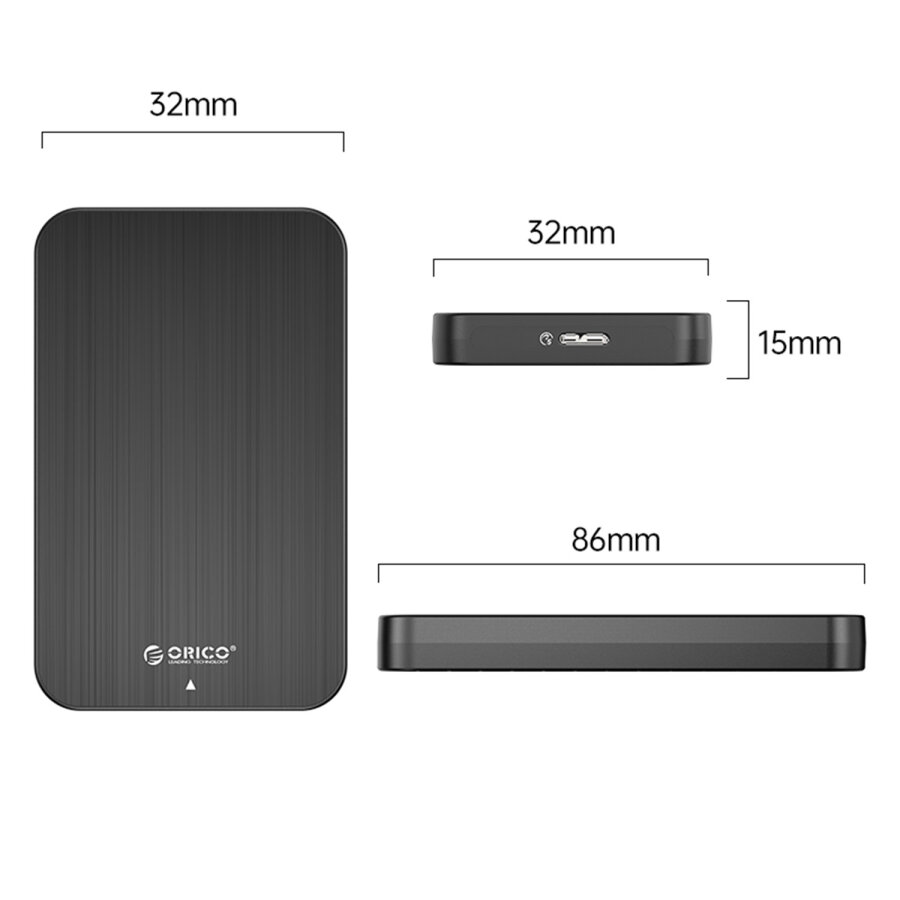 Orico USB 3.0 Micro B 2.5” inch 5Gbps SATA SSD Hard Disk Kutusu - 2