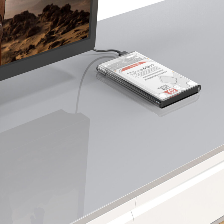 Orico USB 3.0 Micro B Şeffaf 2.5” inch SATA SSD Hard Disk Kutusu - 2