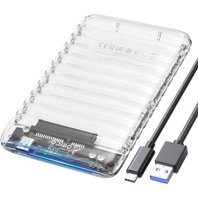 Orico USB3.2 Gen2 6Gbps Type-C 2.5” inch SATA SSD Hard Disk Kutusu Şeffaf