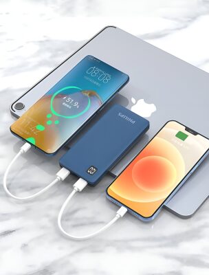 Philips 10000 mAh 22.5W USB ve Type-C PD Üç Çıkışlı Led Göstergeli Powerbank - 8