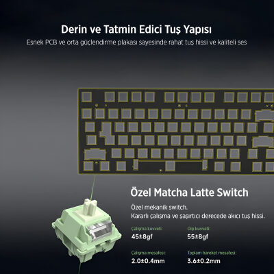 Philips Evnia SPK8618DTRH HotSwap Makrolu 3 Modlu Metal Gaming Oyuncu Klavyesi Gri - 5