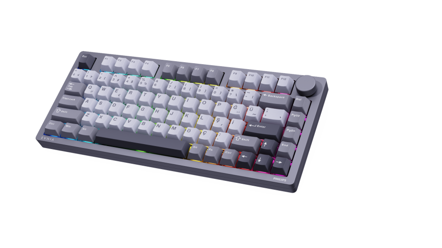 Philips Evnia SPK8618DTRH HotSwap Makrolu 3 Modlu Metal Gaming Oyuncu Klavyesi Gri - 8
