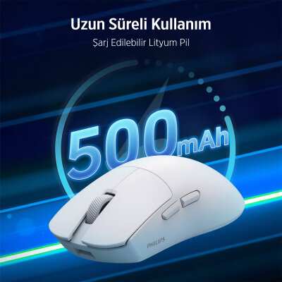 Philips Evnia SPK9618B Kablosuz 26000 DPI PAW3395 Sensörlü Gaming Oyuncu Mouse Siyah - 3