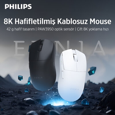 Philips Evnia SPK9718B Kablosuz 36000 DPI PAW3950 Sensörlü Gaming Oyuncu Mouse Siyah - 2