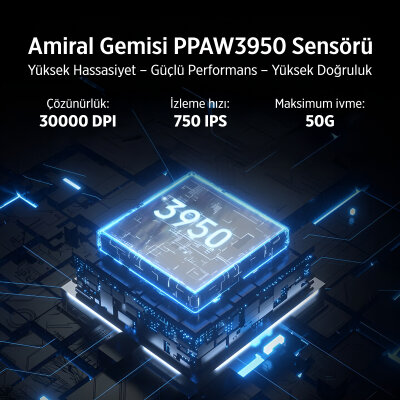 Philips Evnia SPK9718B Kablosuz 36000 DPI PAW3950 Sensörlü Gaming Oyuncu Mouse Siyah - 9