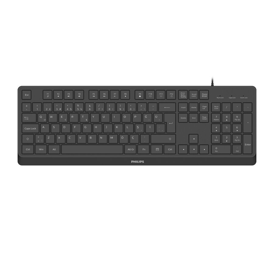 Philips SPK6238B USB Kablolu Türkçe Q Klavye Siyah - 1