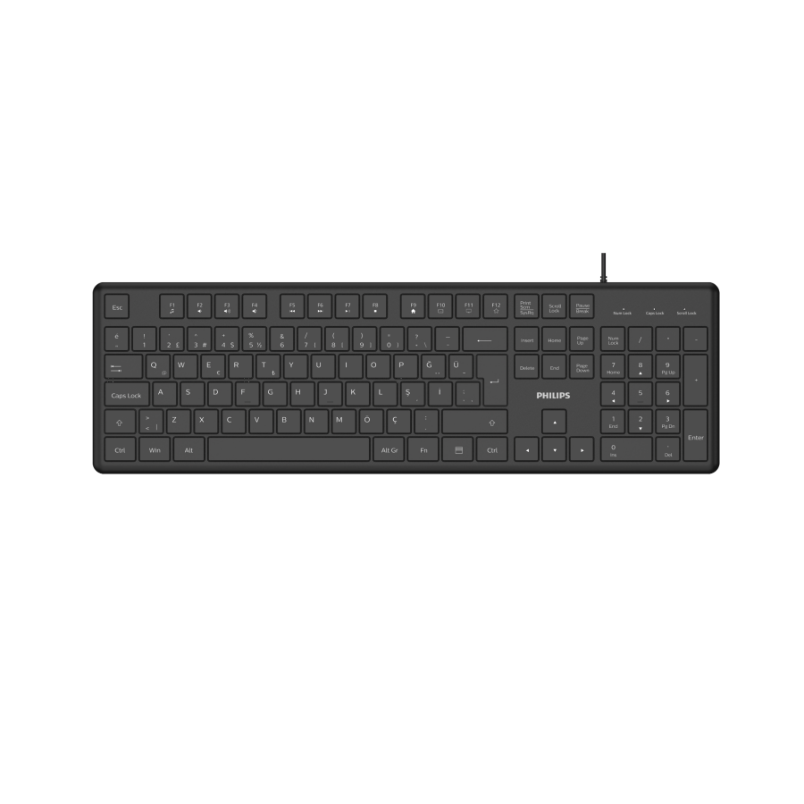 Philips SPK6248B USB Kablolu Türkçe Q Klavye Siyah - 1