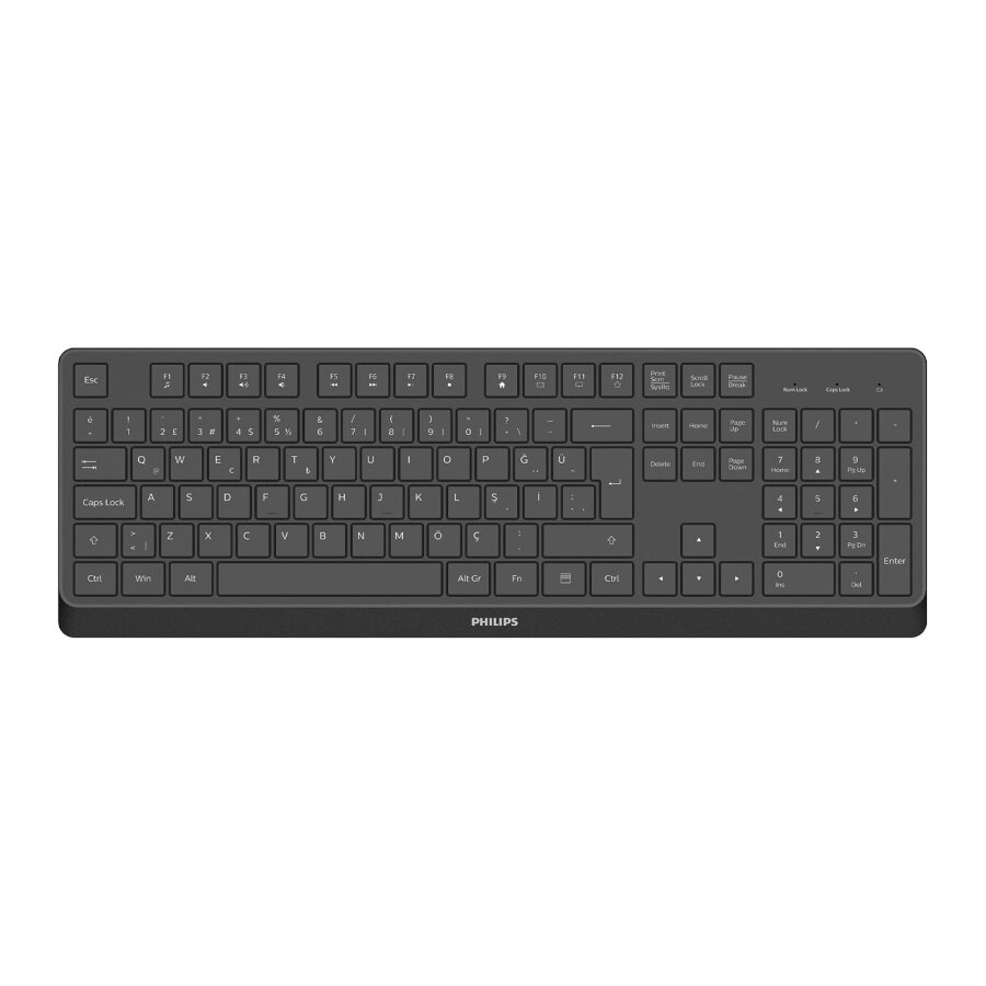 Philips SPK6368B 2.4G Kablosuz Türkçe Q Klavye Siyah - 1