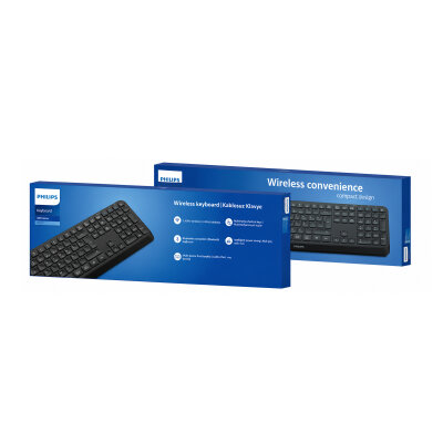 Philips SPK6407B 2 Kanallı Bluetooth Kablosuz Türkçe Q Klavye Multimedya Ofis Klavyesi Siyah - 9