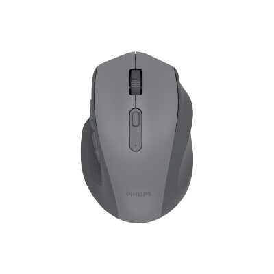 Philips SPK7547G Dual Mod Bluetooth ve 2.4G Kablosuz Ergonomik Sessiz Mouse 4000 DPI Gri