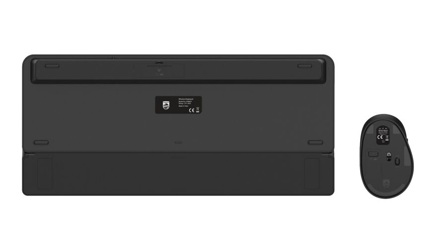 Philips SPT6607B Bluetooth + 2.4GHz Dual Mode Kablosuz Türkçe Q Bilek Destekli Multimedya Klavye Mouse Set Siyah - 3