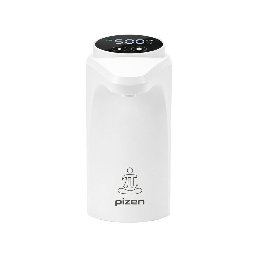Pizen Flow Şarjlı Otomatik Damacana Su Pompası TDS Ölçer 250ml 500ml 1L 2L Ölçü Özellikli Beyaz - 1