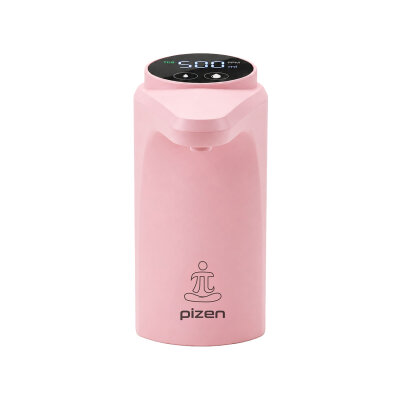Pizen Flow Şarjlı Otomatik Damacana Su Pompası TDS Ölçer 250ml 500ml 1L 2L Ölçü Özellikli Pembe