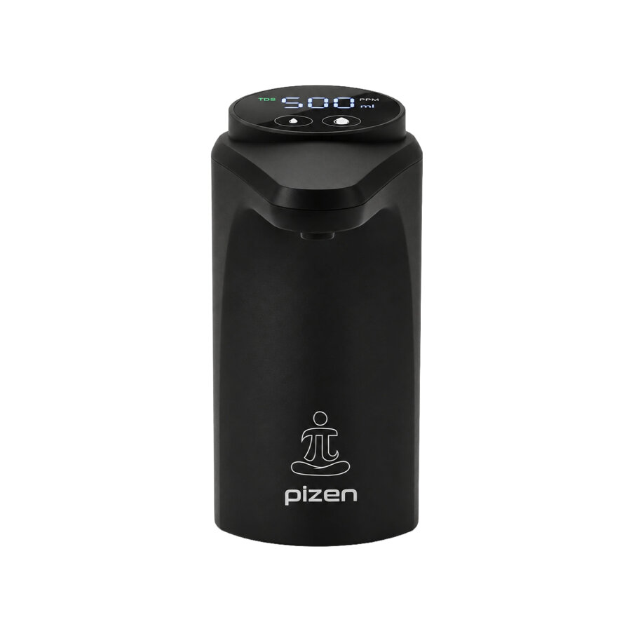 Pizen Flow Şarjlı Otomatik Damacana Su Pompası TDS Ölçer 250ml 500ml 1L 2L Ölçü Özellikli Siyah - 1