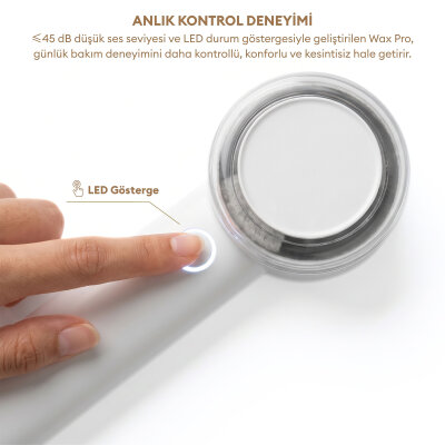 Pizen Wax Pro 6 Bıçaklı Şarjlı Tüy Tiftik Temizleme Makinesi Dahili Toplama Rulosu 2 in 1 Lint Roller Beyaz - 4