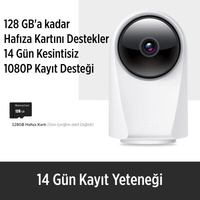 Realme 360° Full HD Wi-Fi  IP Akıllı Kablosuz Güvenlik Kamerası Bebek Monitörü Evcil Hayvan Kamerası İç Mekan Kamera - 5