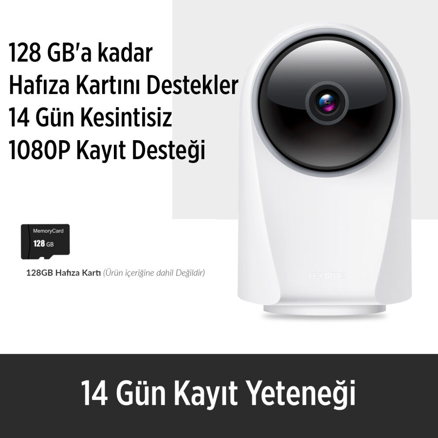 Realme 360° Full HD Wi-Fi  IP Akıllı Kablosuz Güvenlik Kamerası Bebek Monitörü Evcil Hayvan Kamerası İç Mekan Kamera - 5
