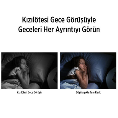 Realme 360° Full HD Wi-Fi  IP Akıllı Kablosuz Güvenlik Kamerası Bebek Monitörü Evcil Hayvan Kamerası İç Mekan Kamera - 4