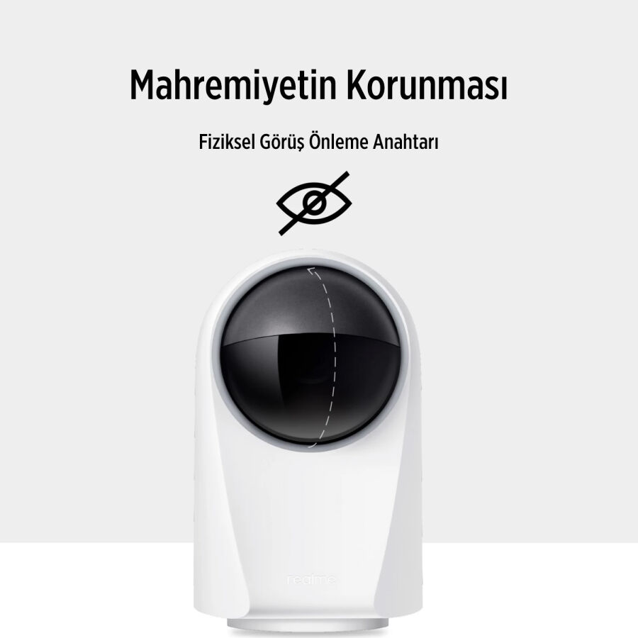 Realme 360° Full HD Wi-Fi  IP Akıllı Kablosuz Güvenlik Kamerası Bebek Monitörü Evcil Hayvan Kamerası İç Mekan Kamera - 9