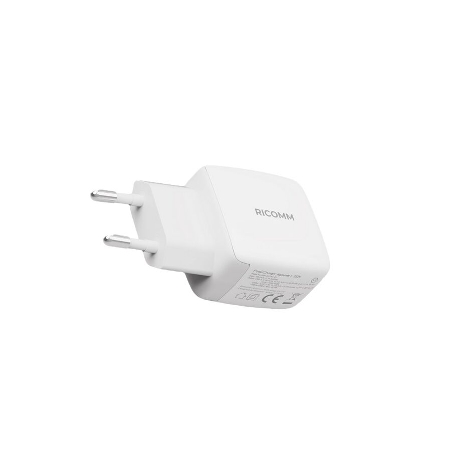 Ricomm 25W GaN USB-C + USB-A Şarj Aleti PPS PD Hızlı Şarj Cihazı + 2 Metre Type-C 60W Şarj Kablosu - 3