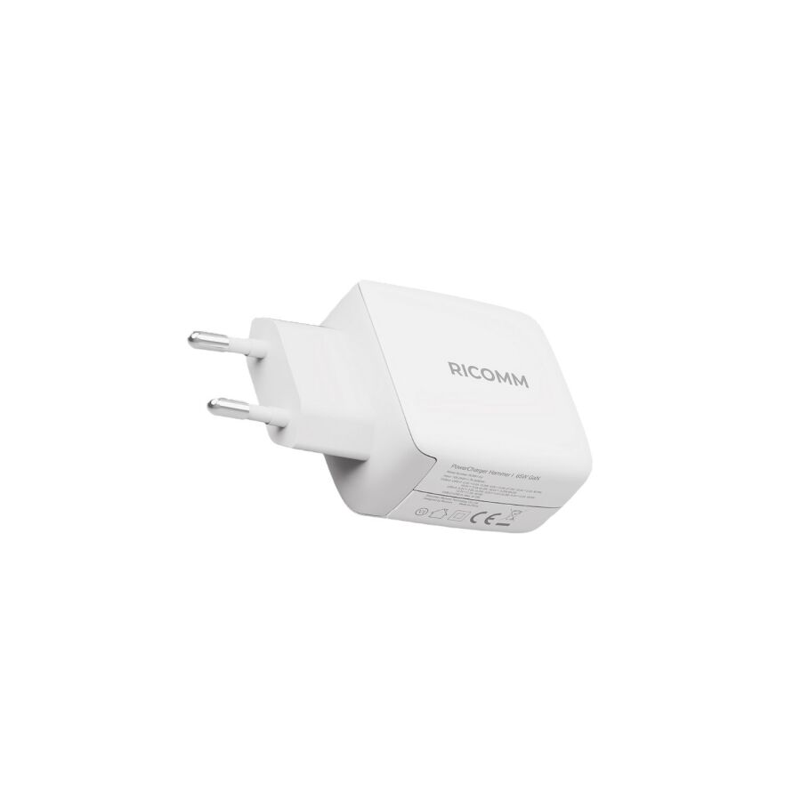 Ricomm 65W GaN USB-C + USB-A Şarj Aleti Apple & Samsung Hızlı Şarj Cihazı + 2MT 100W Type-C Kablo - 3