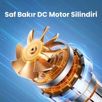 Rocoren 150 PSI Hava Pompası 4000 mAh Şarjlı Taşınabilir Araç Lastik Bisiklet Top Şişirme Powerbank LED Lamba LCD Ekran - 2