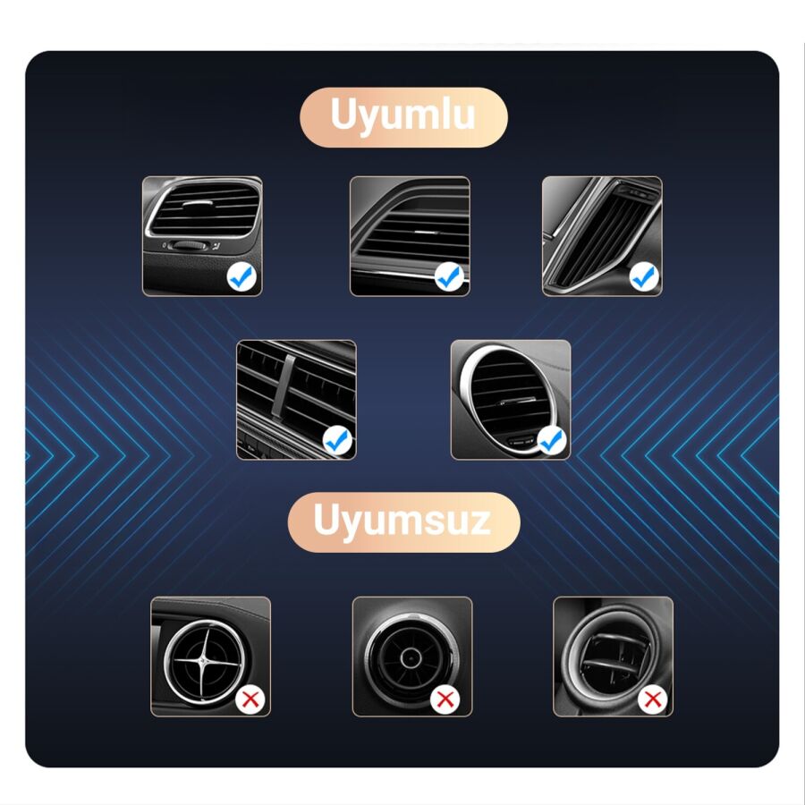 Rocoren 15W Kablosuz Şarj Destekli Magsafe Uyumlu RGB Işıklı Araç içi Telefon Tutucu - 7