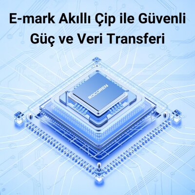 Rocoren 240W Type-C to Type-C RGB Aydınlatmalı Örgülü Şarj ve Data Kablosu 1 Metre - 5