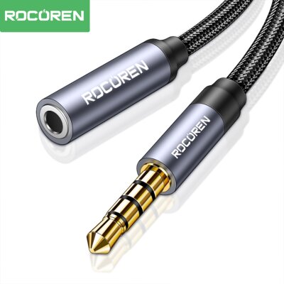 Rocoren 3.5mm Hi-Fi TRRS Jack Aux Ses Uzatma Kablosu 2 Metre 