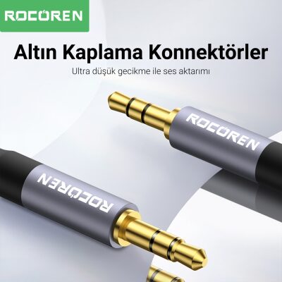 Rocoren 3.5mm Hi-Fi TRS AUX Ses Kablosu 3 Metre - 2