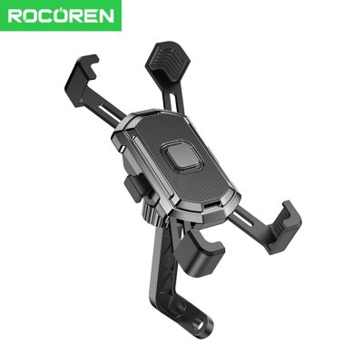 Rocoren 360° Ayarlanabilir Ayna Dibi Bağlantılı Motosiklet Telefon Tutucu