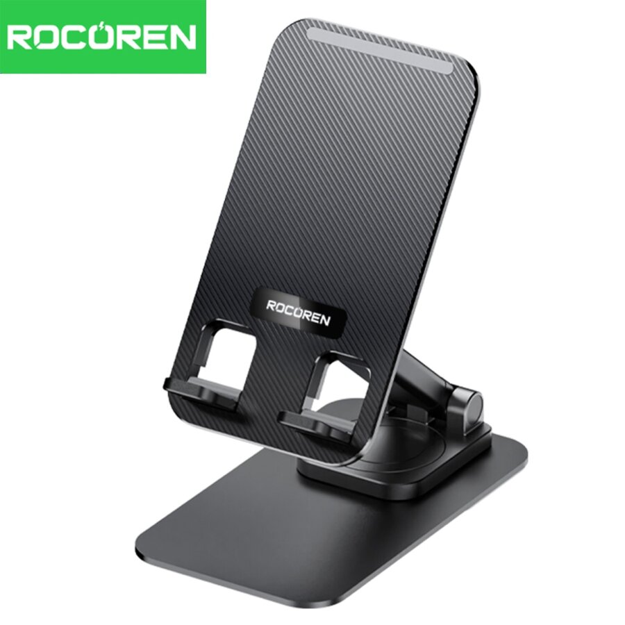 Rocoren 360° Dönebilen Katlanabilir Yükseklik ve Eğim Ayarlı Telefon Tutucu Stand - 1