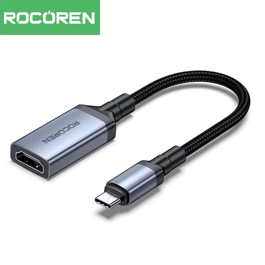 Rocoren 4K 30Hz Type-C to HDMI Çevirici Dönüştürücü Adaptör 15 CM - 1