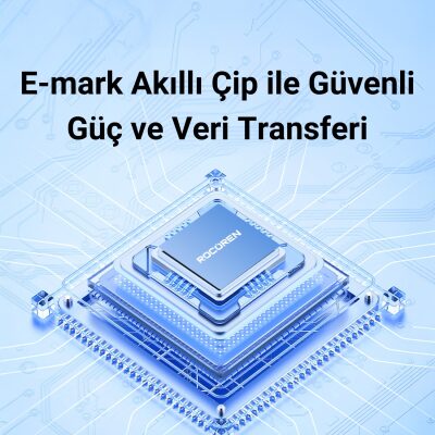 Rocoren 60W Type-C to Type-C RGB Aydınlatmalı Örgülü Şarj ve Data Kablosu 1 Metre - 5