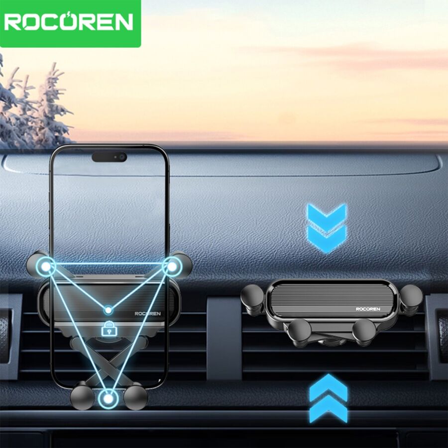 Rocoren Havalandırma Izgara Klipsli Araç İçi Telefon Tutucu - 3