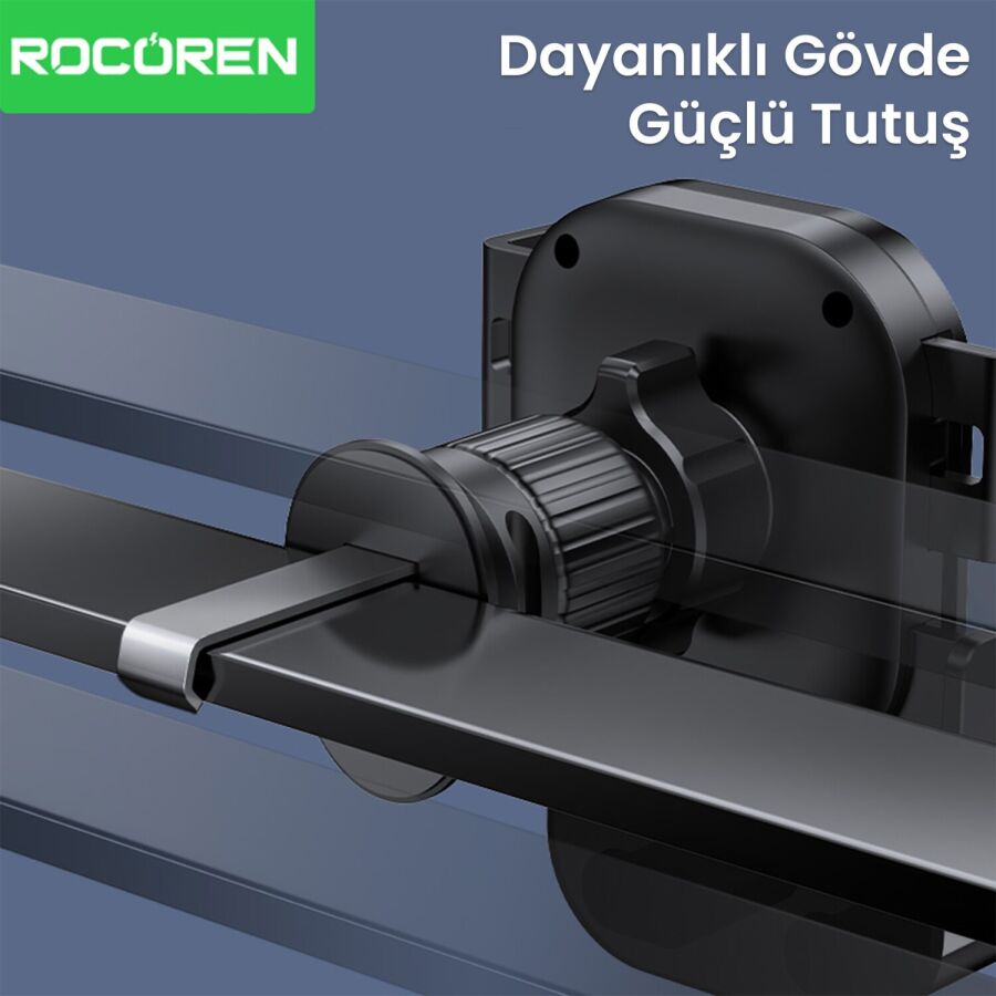 Rocoren Metal Kancalı Havalandırma Destekli Araç içi Telefon Tutucu - 4
