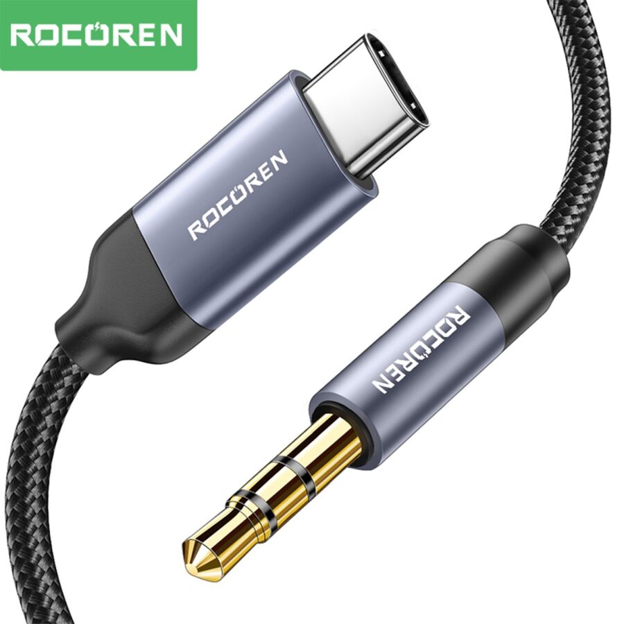 Rocoren Type-C to 3.5mm Jack AUX Hi-Fi DAC Ses Kablosu 50 CM - 1