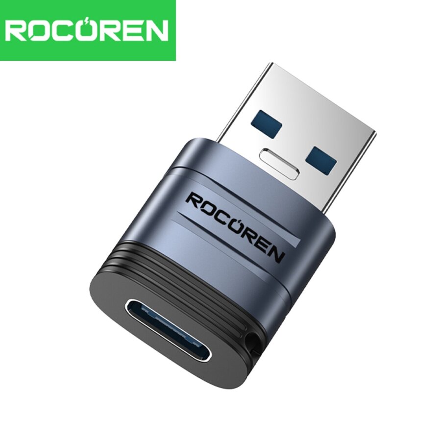 Rocoren USB 3.2 Gen1 Erkek to Type-C Dişi OTG Çevirici Dönüştürücü Adaptör - 1