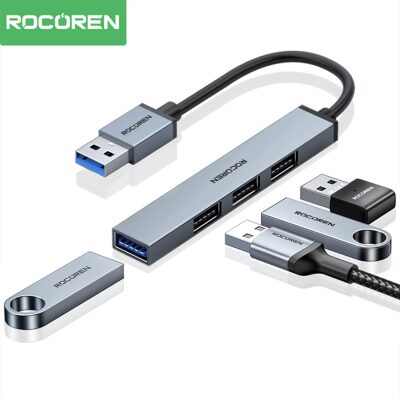 Rocoren USB-A 3.0 5Gbps 4 Portlu USB Çoklayıcı Hub
