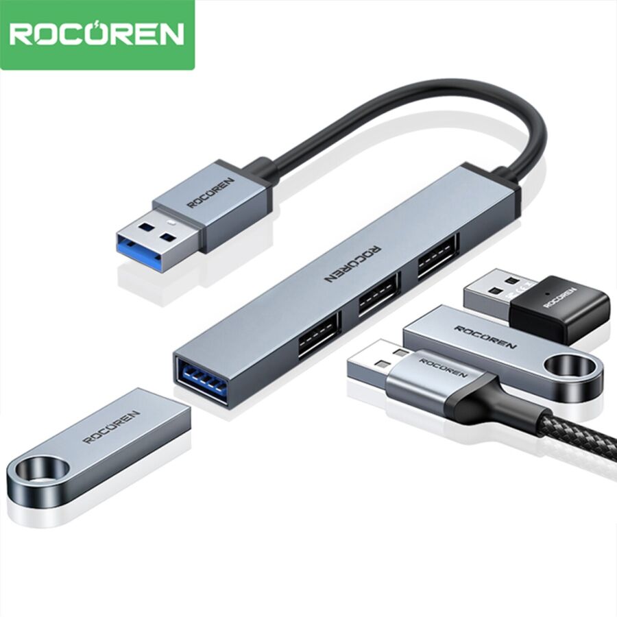 Rocoren USB-A 3.0 5Gbps 4 Portlu USB Çoklayıcı Hub - 1